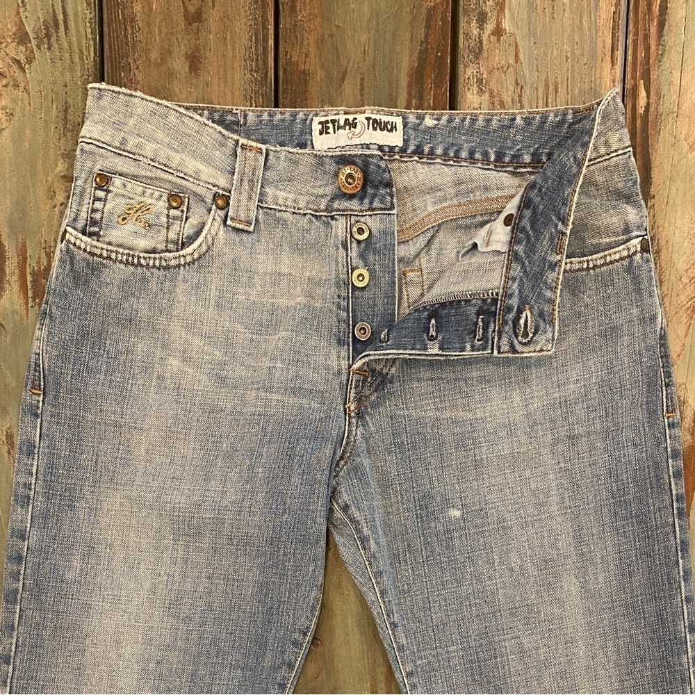 Jetlag 32x31 Jeans (Tag 34x34) Button Fly Made In Italy 100% Cotton Straight Leg